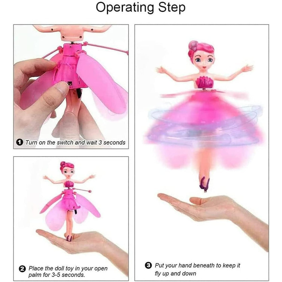 Flying fairy toy with wings