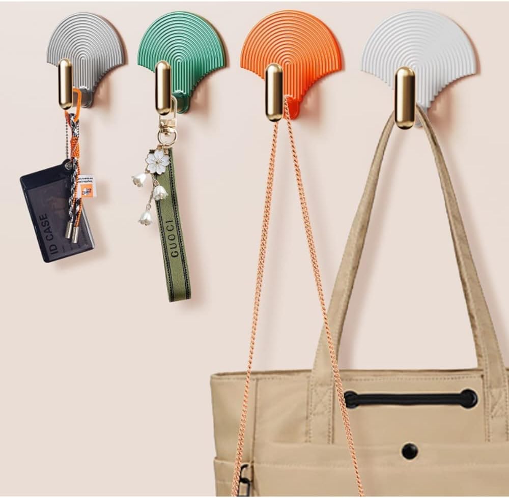 Stylish fan-shaped wall hooks