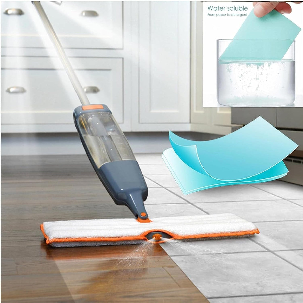 Compact floor cleaner sheets that save storage space