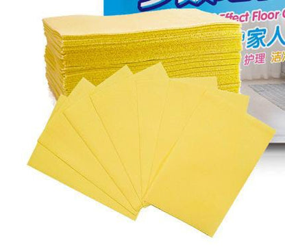 Floor cleaning sheets in yellow