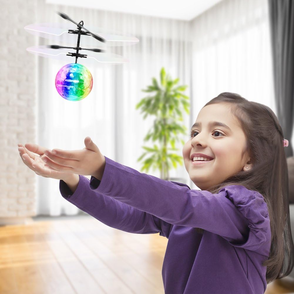 Flying sensor ball that senses objects below it