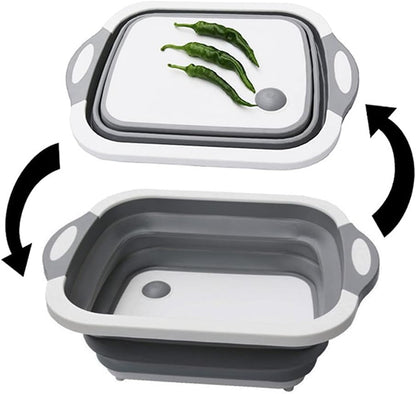 Space-saving collapsible prep board