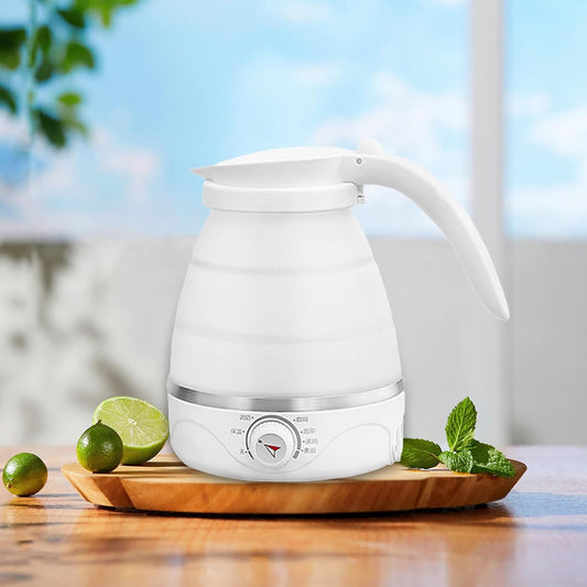 Foldable electric kettle made of food-safe silicone