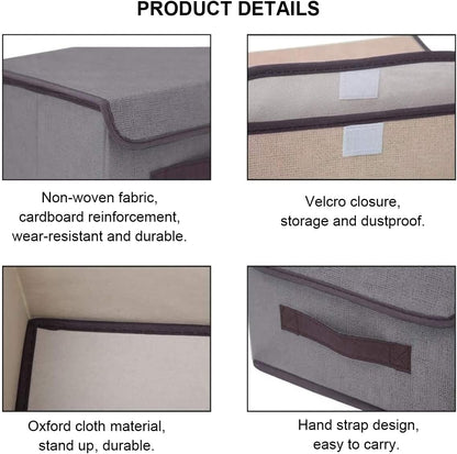 Foldable fabric storage box that folds flat when not in use
