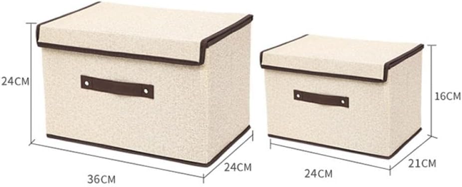 Space-saving foldable fabric storage box for closets and shelves
