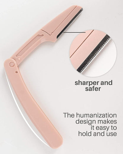 Compact foldable face razor