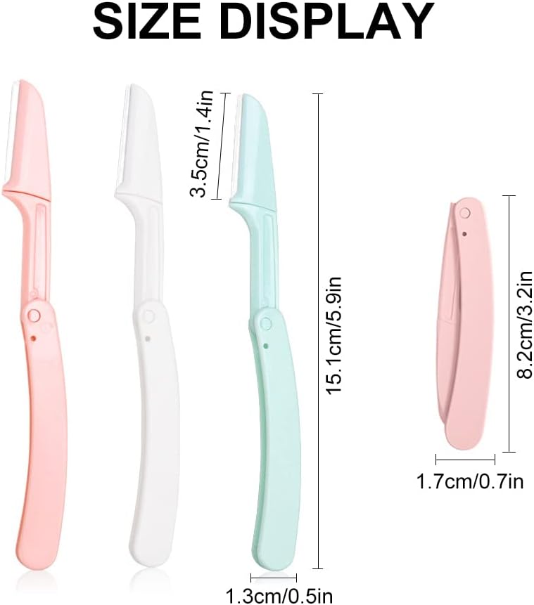 Portable foldable eyebrow razors