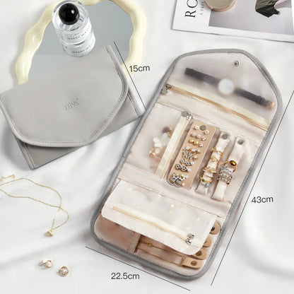 Foldable jewelry organizer, large in grey