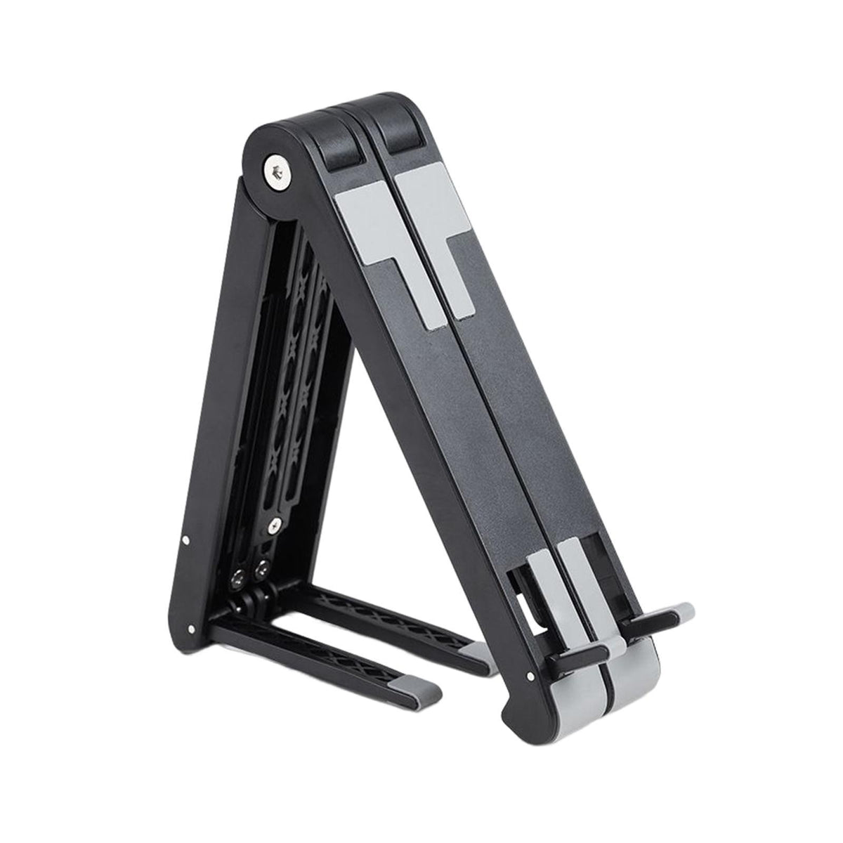 Foldable laptop, phone and tablet stand in black
