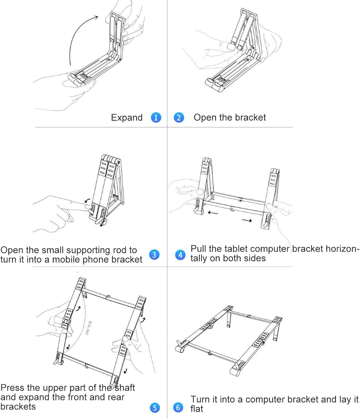 Portable tablet and phone stand