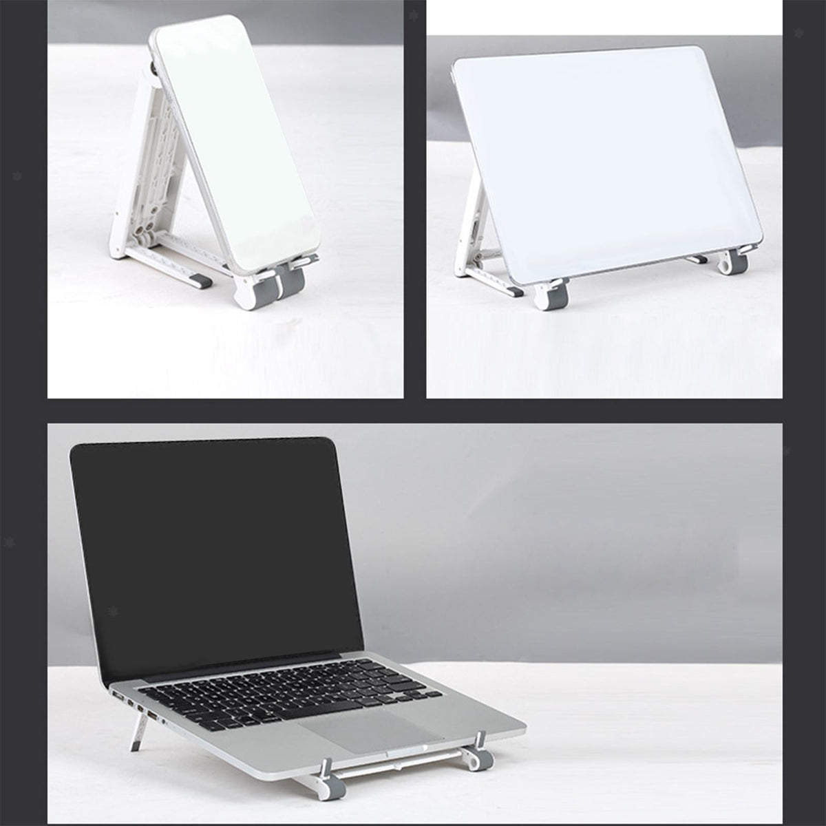 Compact folding laptop stand for travel