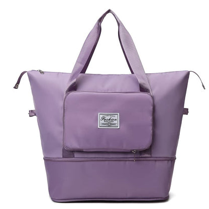 Foldable style large capacity bag in purple