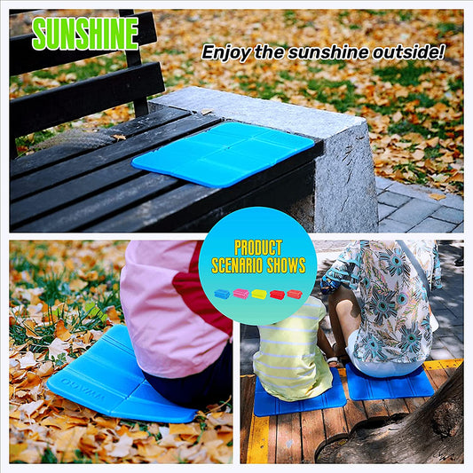 Foldable outdoor seat cushion mat for picnics and the beach