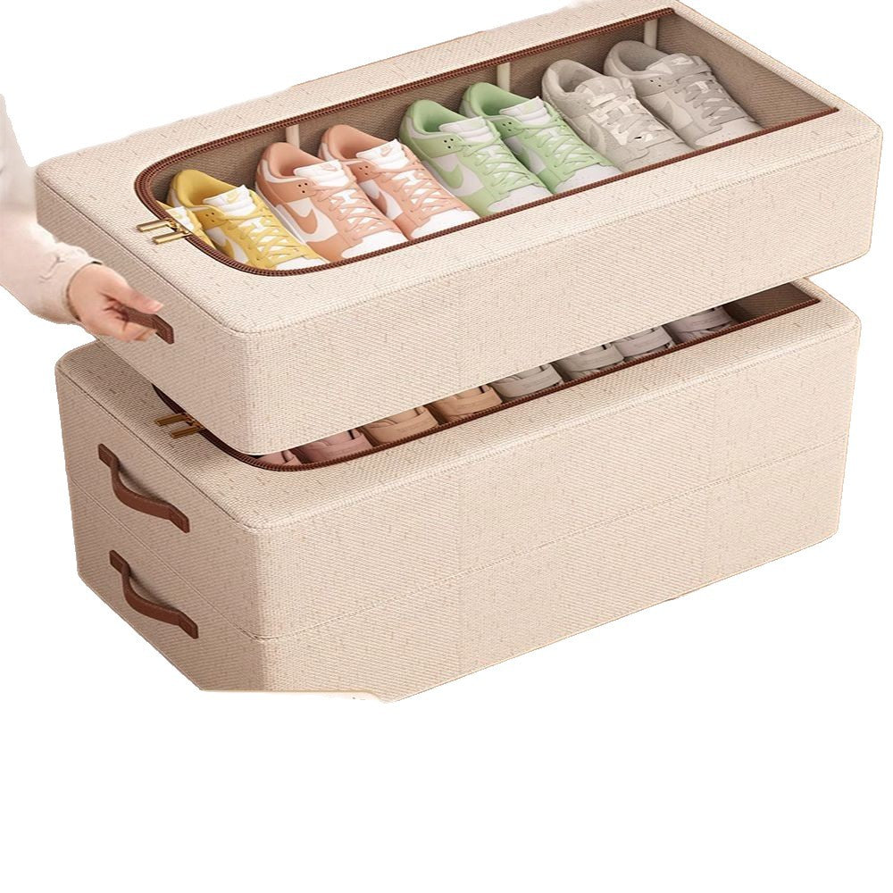 Foldable linen shoe storage box