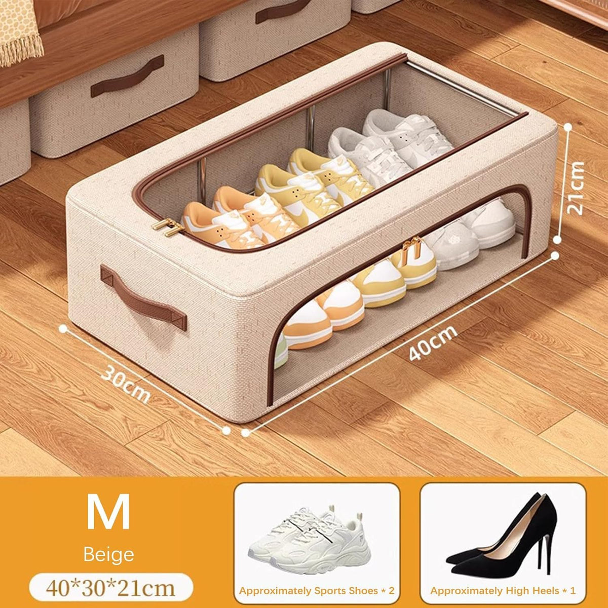 Shoe storage box size guide