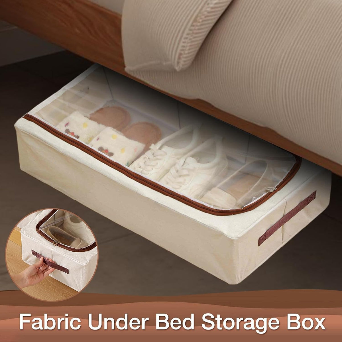 Under bed shoe storage box