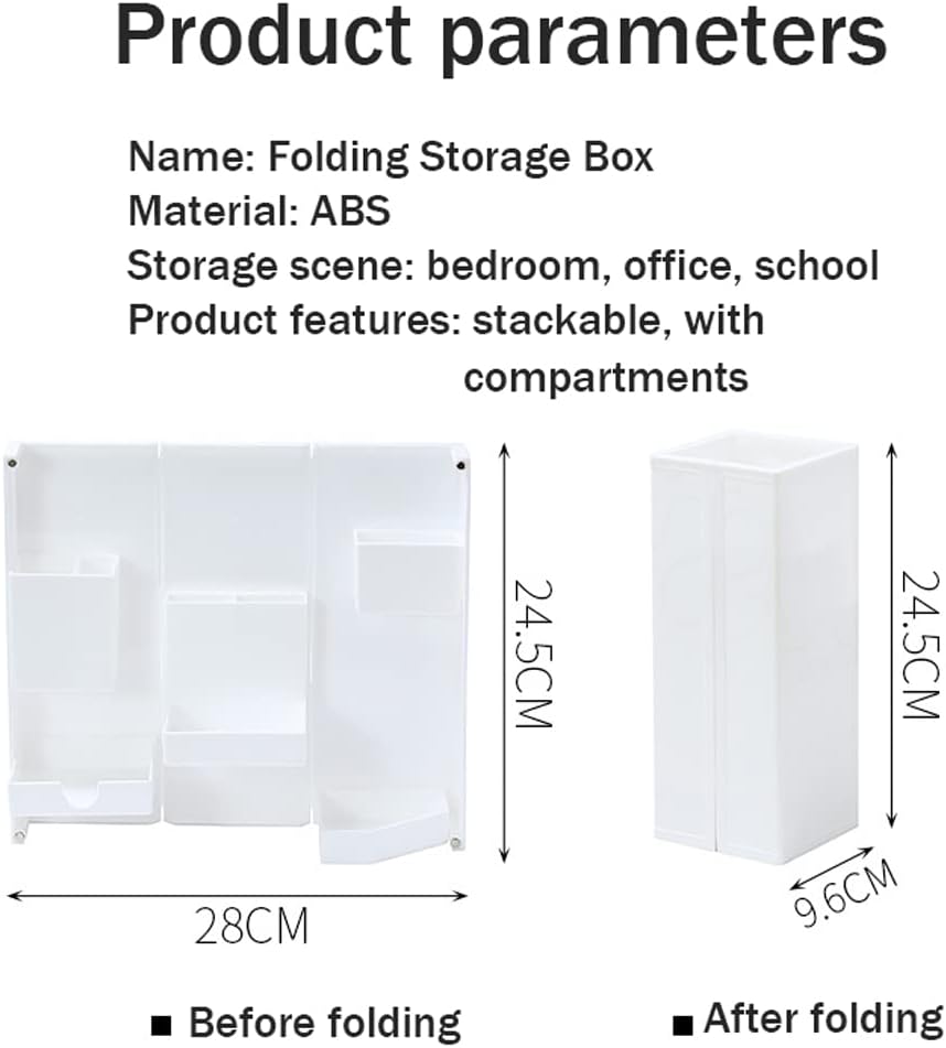 Foldable box for makeup and small items