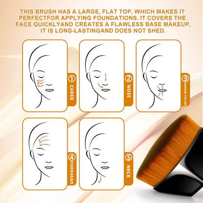 Easy-to-apply foundation brush