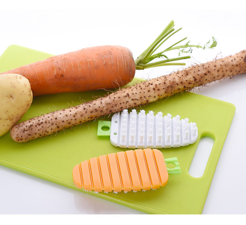 Vegetable scrubber brush for potatoes and carrots