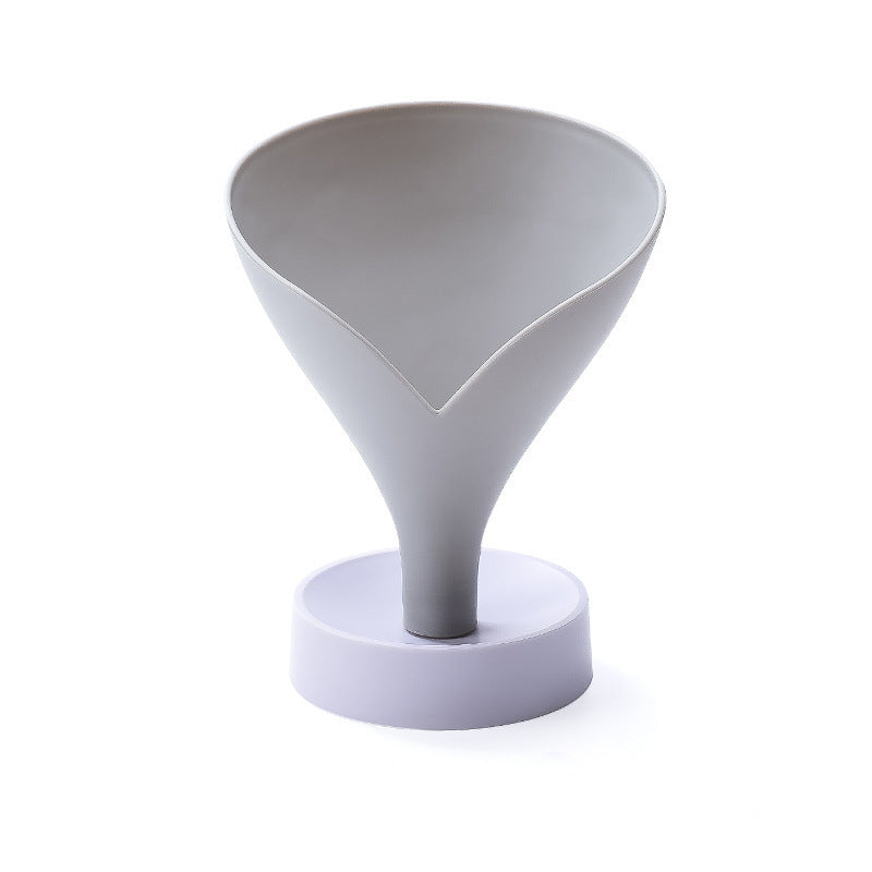 Funnel utensils holder, grey with white base