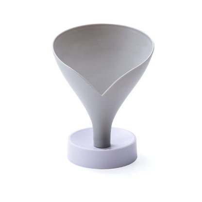 Funnel utensils holder, grey with white base