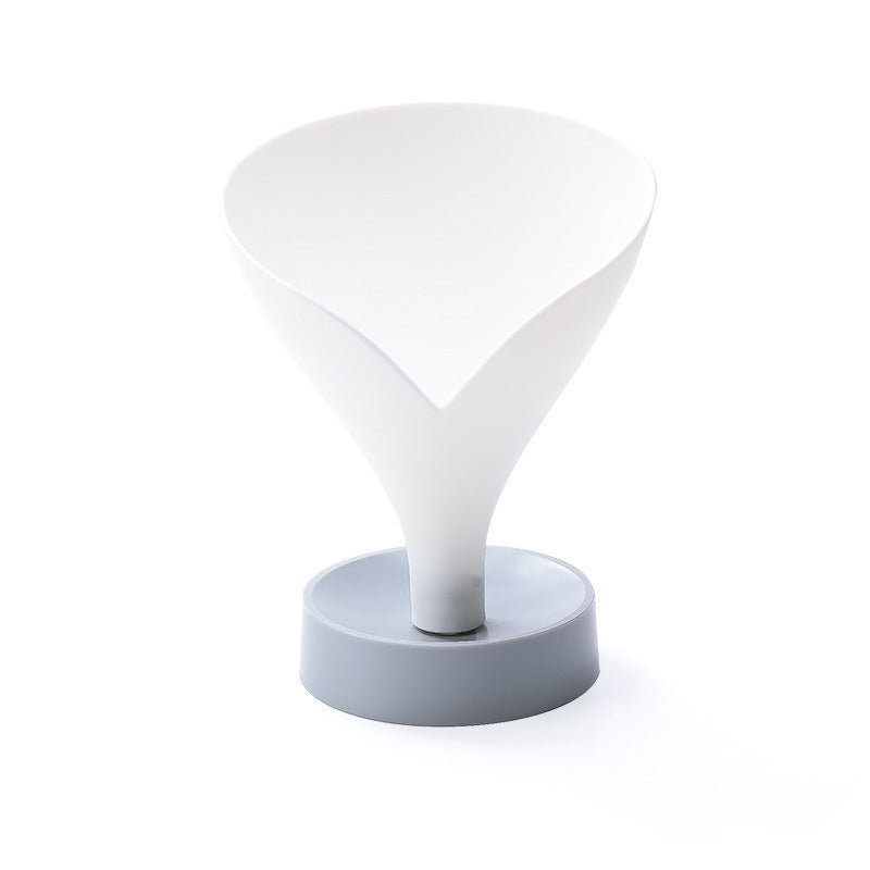 Funnel utensils holder, white with grey base
