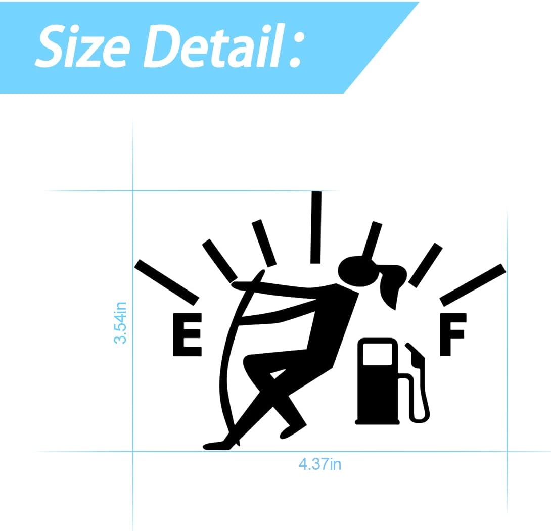 Waterproof vinyl gas cap sticker