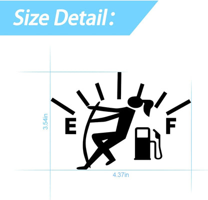 Waterproof vinyl gas cap sticker