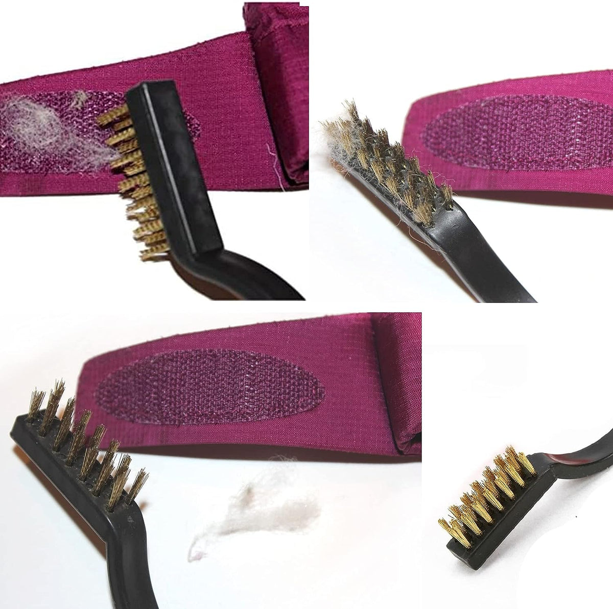 Brass wire brush for cleaning stove grates