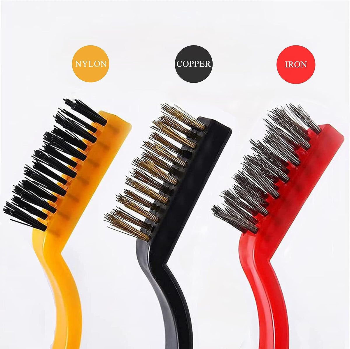 Wire brush for cleaning gas stove burners
