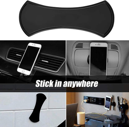 Nano rubber gel pad for mounting a phone in the car