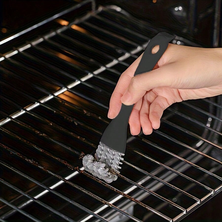 Grill and oven cleaning brush in black