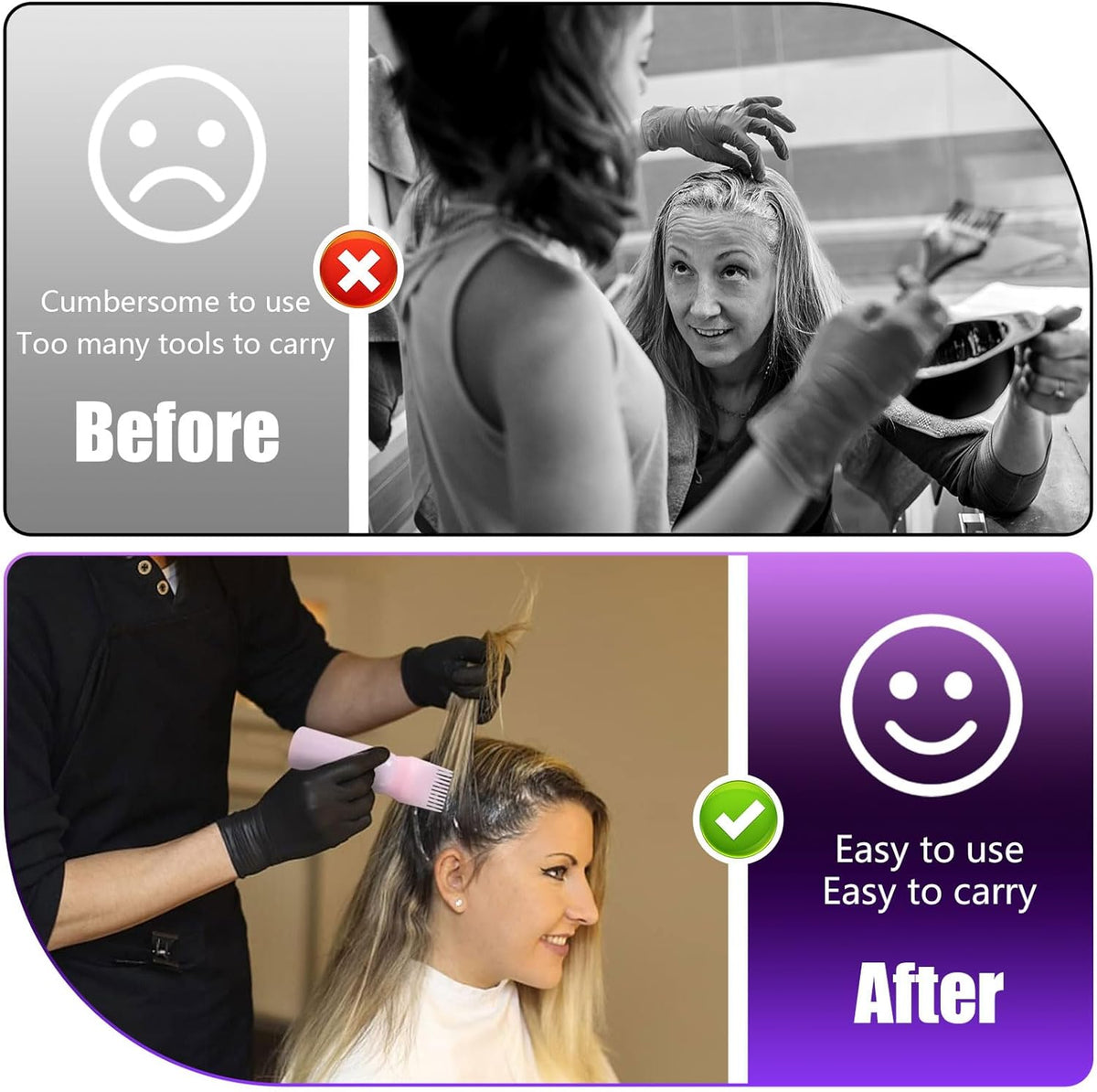 Hair coloring applicator for home use