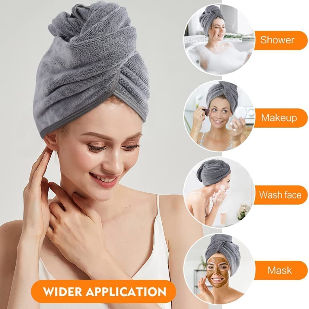 Super absorbent hair drying towel for women