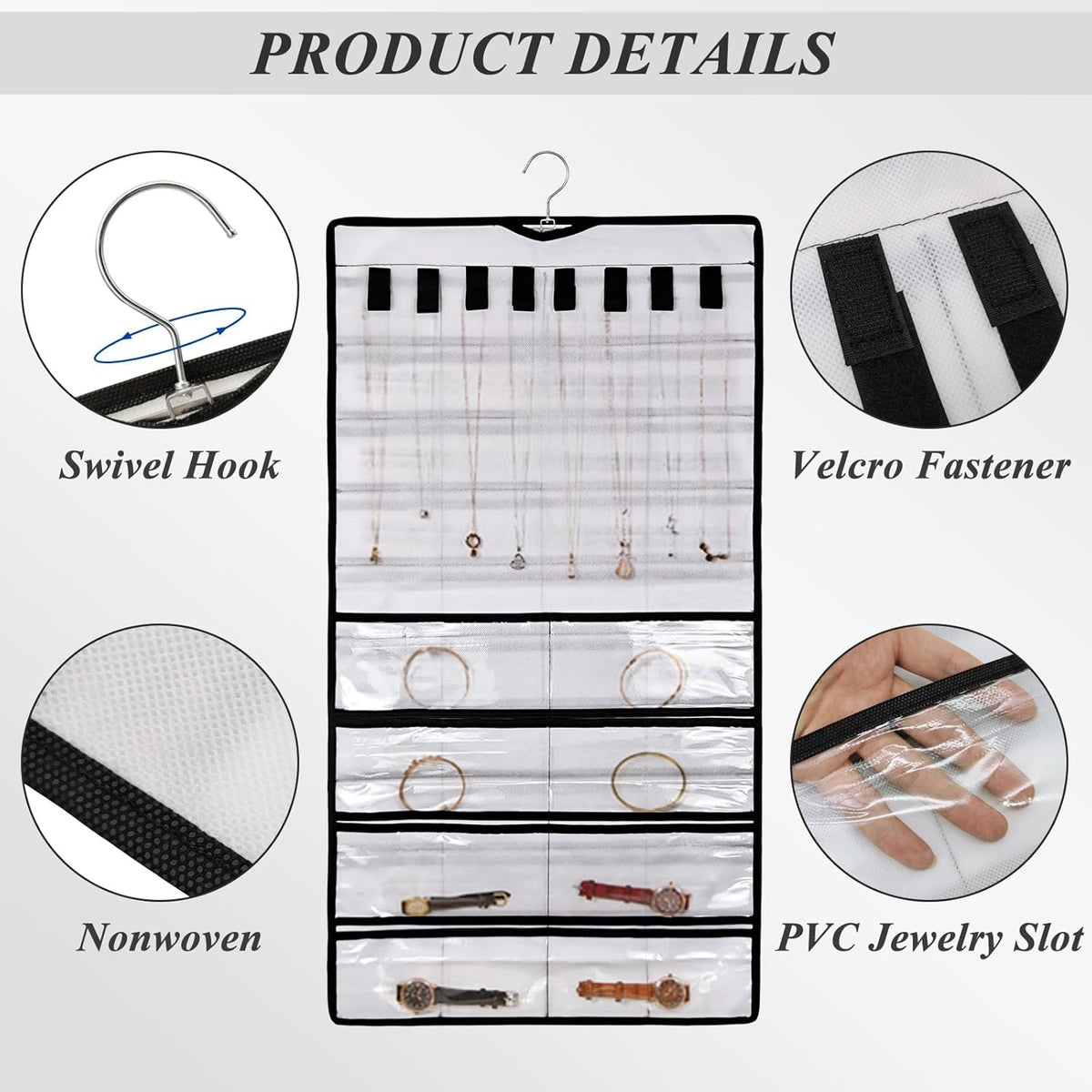 Clear jewelry organizer that displays your jewelry for easy matching