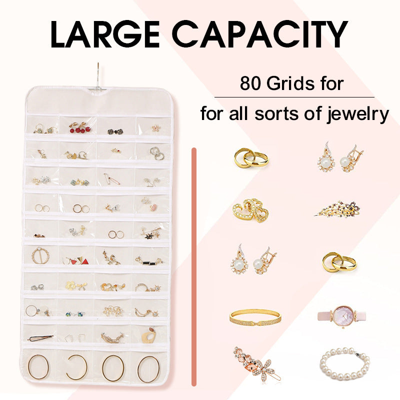 Hanging jewelry storage organizer