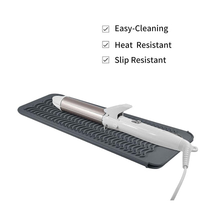 Heat resistant silicone mat pouch in grey