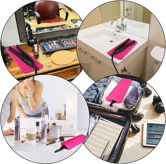 Hair straightener heat mat