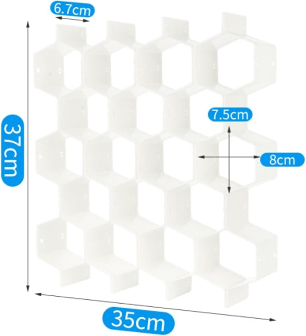 Adjustable honeycomb drawer divider
