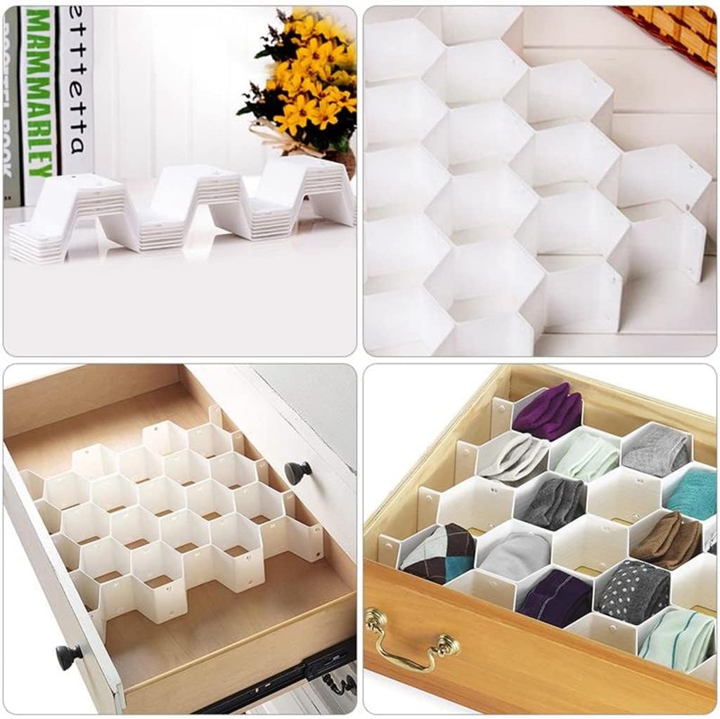 Honeycomb drawer organizer for small clothing items