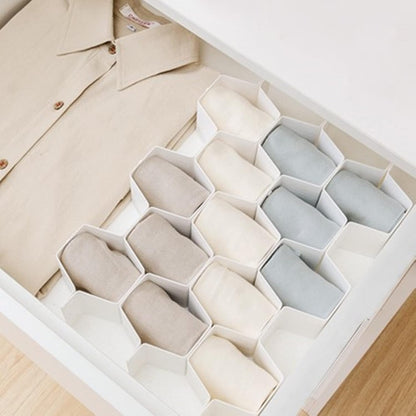 Honeycomb drawer organizer for socks and underwear