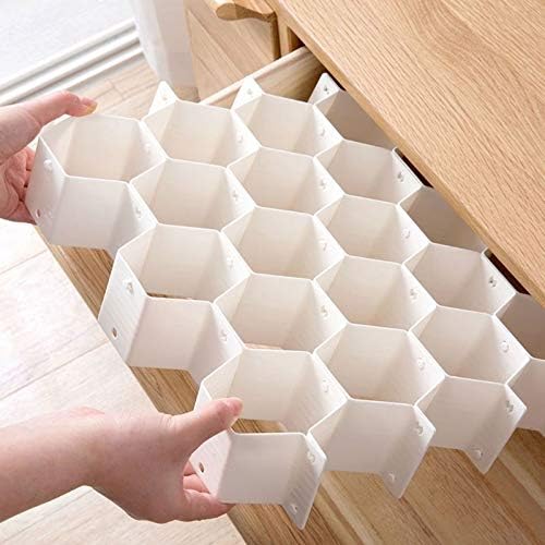 Honeycomb drawer divider in white
