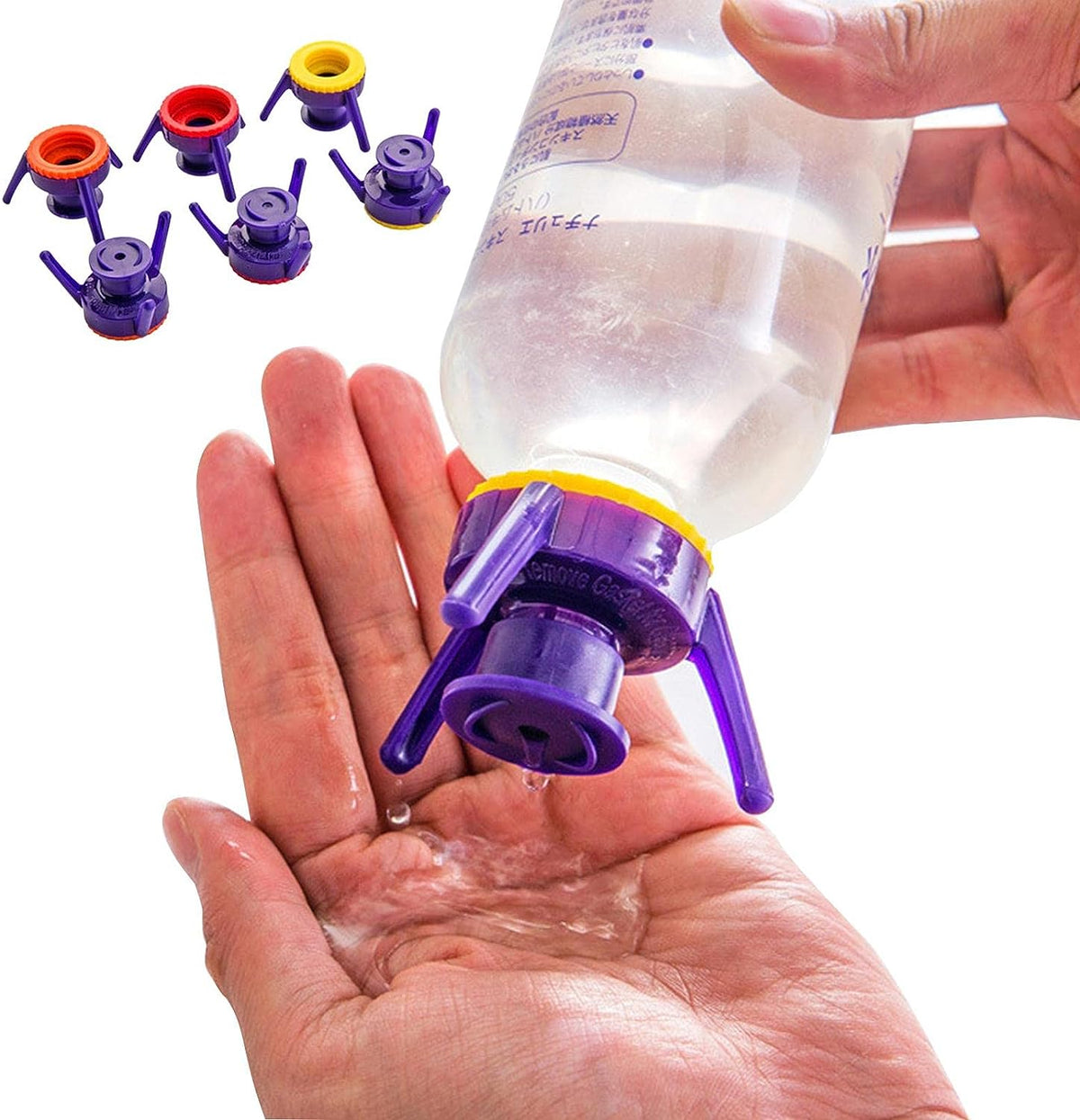 Upside-down bottle cap for ketchup, lotion and shampoo