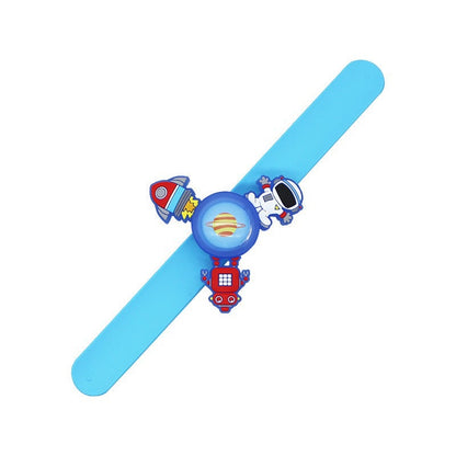Kids mosquito repellent bracelet, blue rockets design