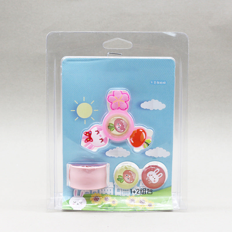 Kids mosquito repellent bracelet, pink rabbits design