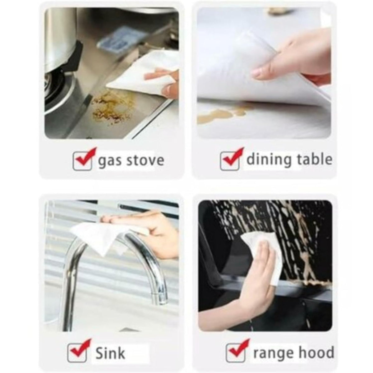 Kitchen wipes for range hoods