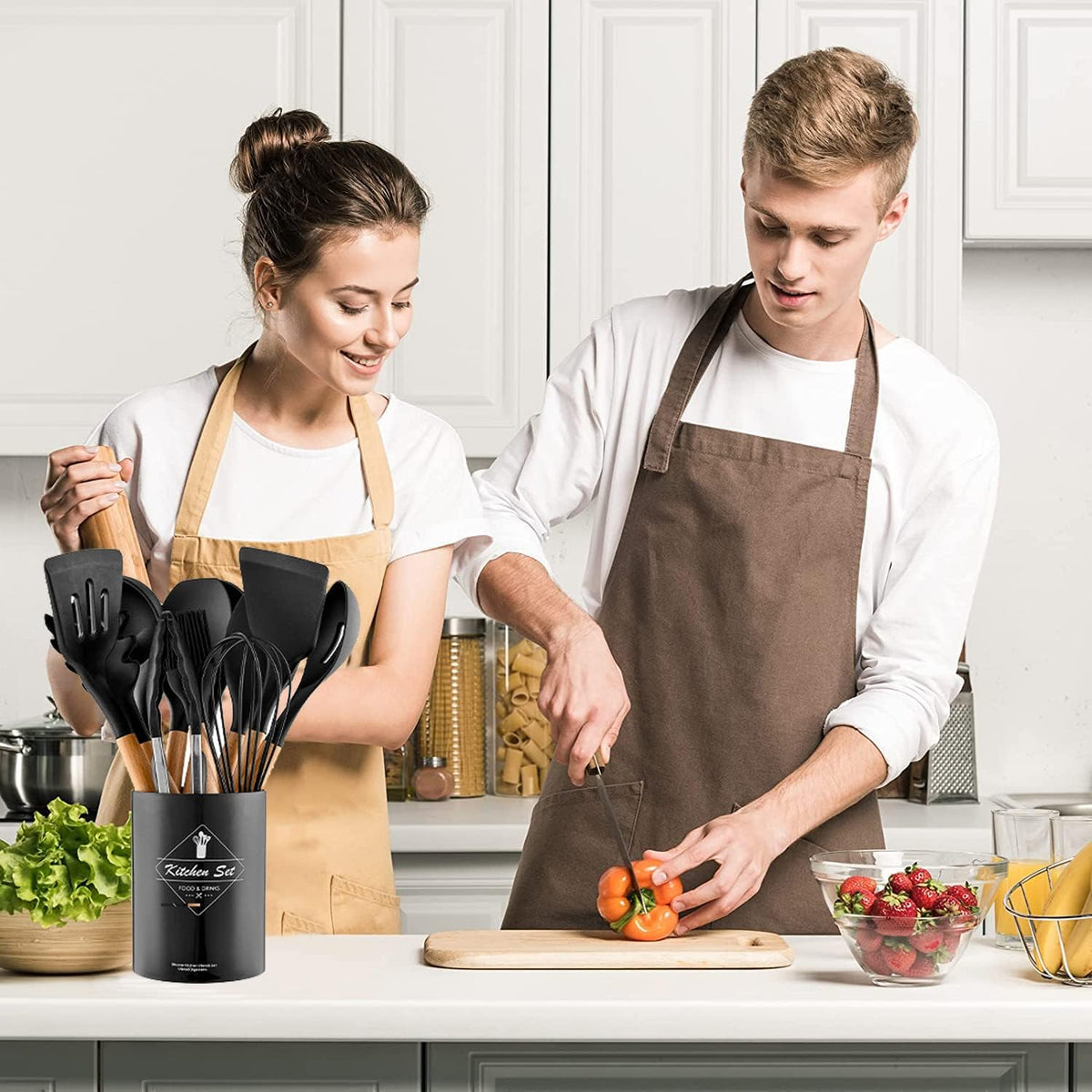Kitchen utensils set for a new home