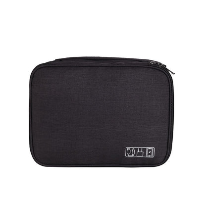 Large electronics organizing bag in black