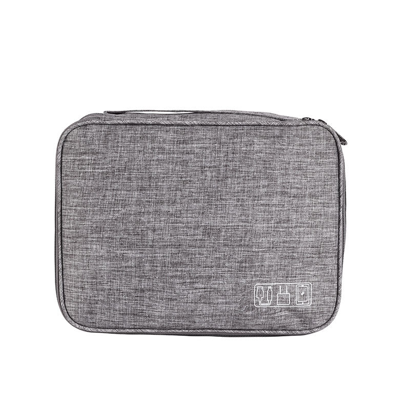Large electronics organizing bag in grey