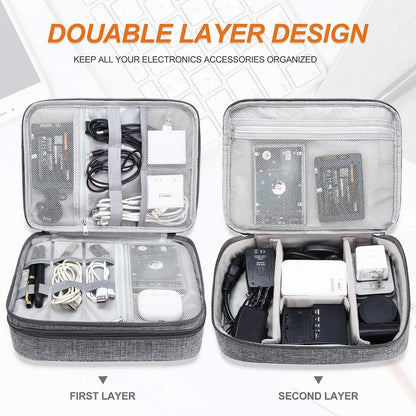 Travel cable organizer bag